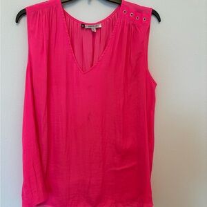 Jennifer Lopez Hot Pink Sleeveless Blouse